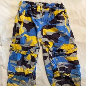 mini Boden Blue, Yellow, Grey Camo Boys’ Pants